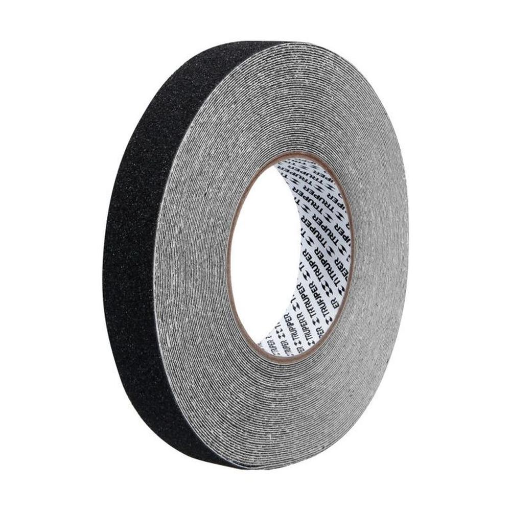 Rollo de 18m de cinta antiderrapante negra 25mm con abrasivo Truper - 101443