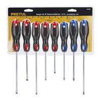 Juego de 8 desarmadores mango Comfort Grip Pretul - 20219