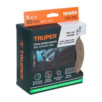 Cinta antiderrapante fotoluminiscente 50 mm abrasivo Truper
