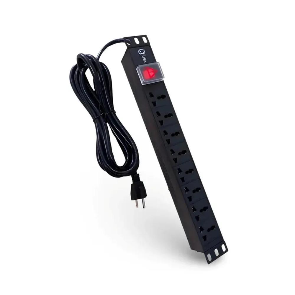 Power Rack Metalico 15AMP PDU 8 Tomas Universal 2 mts LTUSA LT-PDU-10T