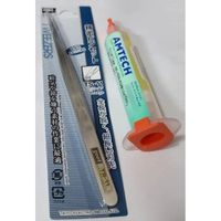 Pinza Antiestática Recta Goot + Flux Amtech En Jeringa
