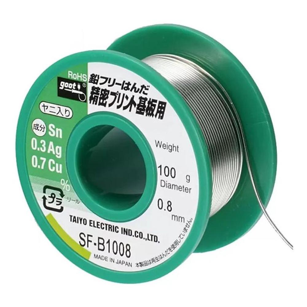 Rollo de Estaño Sin Plomo Sn Ag Cu 08mm Para Equipos Alta Precisión SF-B1008