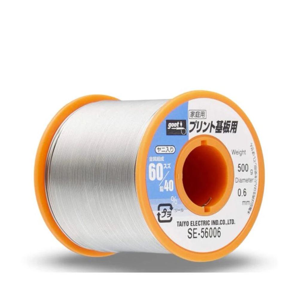 Rollo de Estaño 6040 de 06mm peso 500gr Goot SE-56006