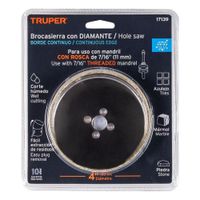 Broca sierra diamante 4 borde continuo Truper17139