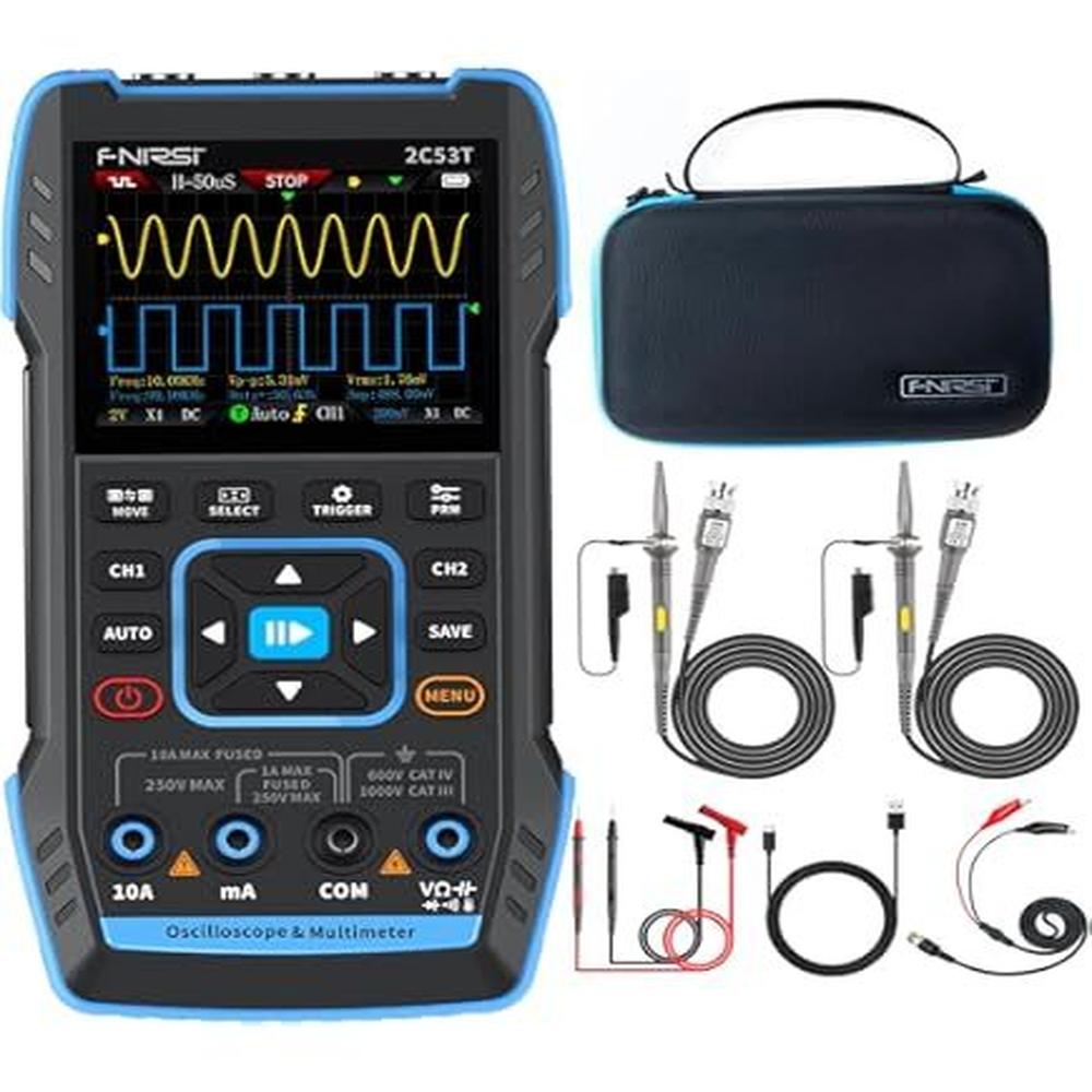 Multímetro Osciloscopio Digital de mano 2C23T 3 en 1 2 canales 10Mhz Fnirsi
