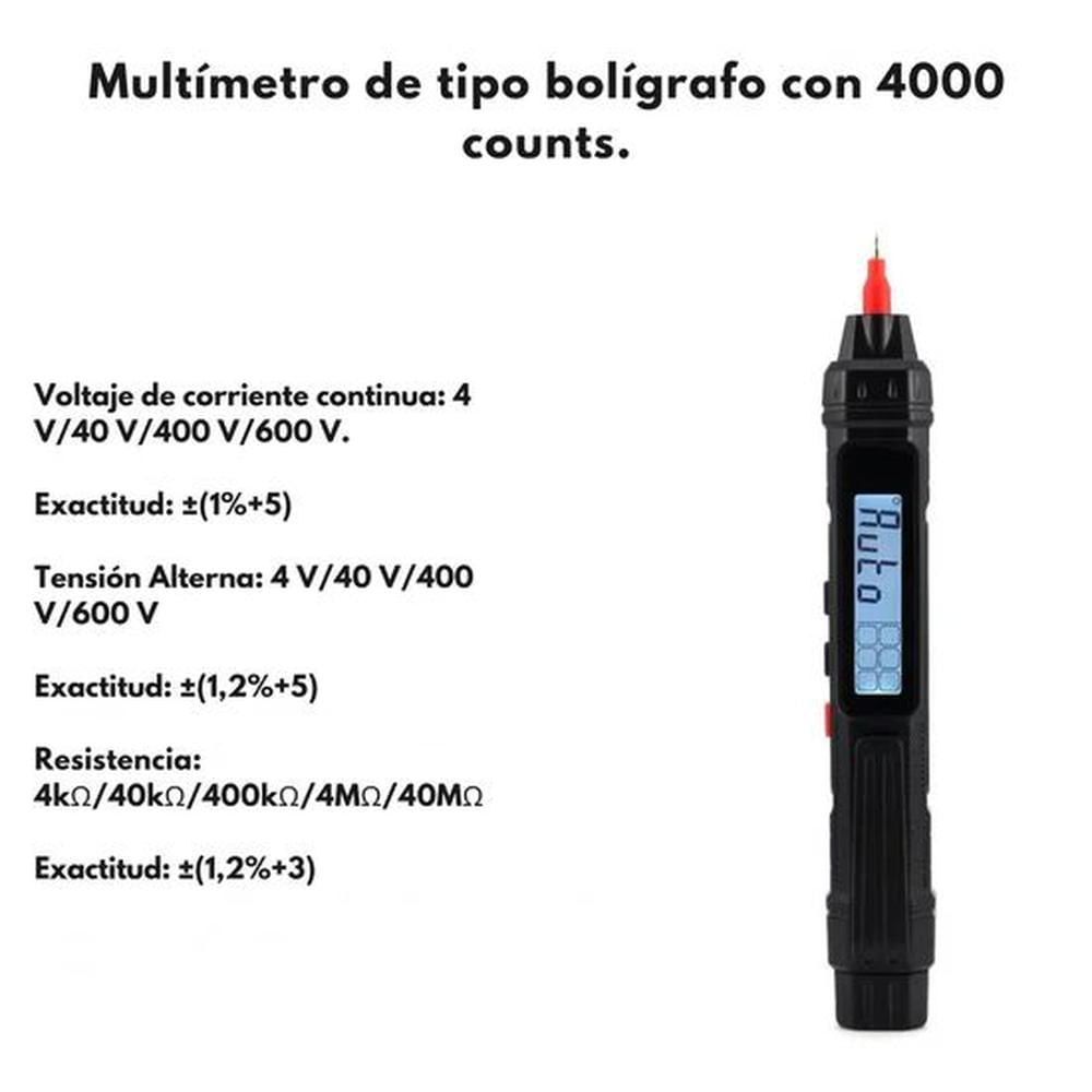 Multímetro Tipo Bolígrafolapiz Automatico Edi-8900