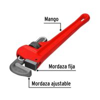 Llave stilson 12 cuerpo de hierro maleable Pretul - 22012