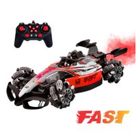 Racing Car control remoto para Niños Humo + Luces + Musical Rojo