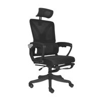 Silla de oficina con cabecero Evox con posapies Negro Bonno
