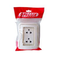 Tomacorriente Hidrobox con Dado Toma Doble OPALUX KFWP638TRWH