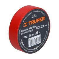Cinta aislante de 18 m x 19 mm roja Truper - 12504