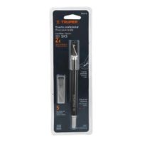 Bisturí exacto 6 profesional con 5 cuchillas de acero SK5 Truper - 16969