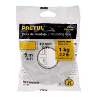 Cinta Doble Contacto 19 mm x 5 m Pretul - 20005
