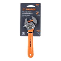 Llave Francesa 6 Pulgadas Cromada Mango De Pvc Truper 15509