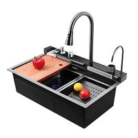 Lavadero de Cocina Multifuncional Smart Bali Inox Negro Fratelli BL-7545B 10010168