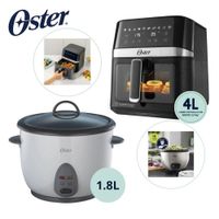 Combo Oster Freidora de Aire Digital de 4 Lts + Olla Arrocera 1.8 Lts