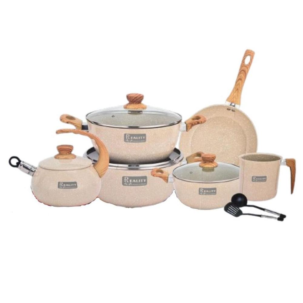 Juego de Ollas Roca Volcánica 12 Piezas