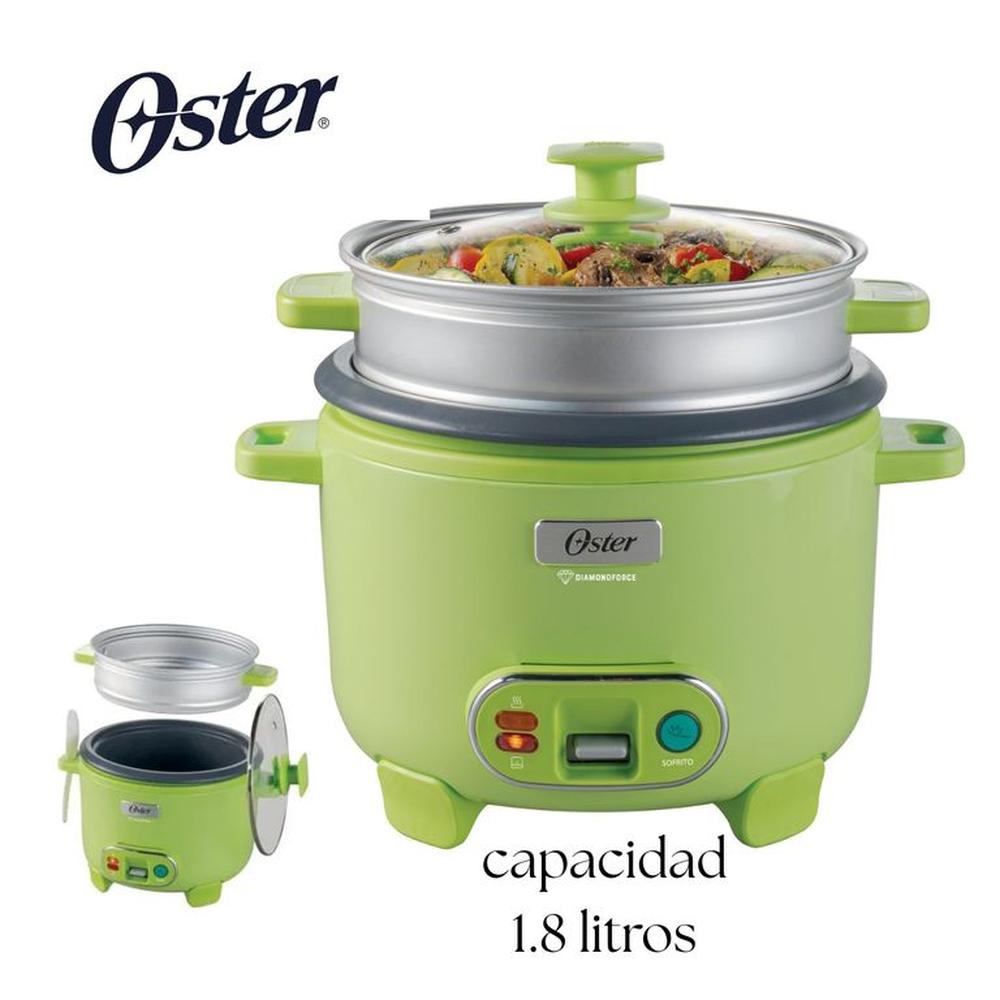 Olla Arrocera Oster 1.8L 3 en 1 Función de Sofrito Vaporera Verde