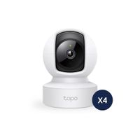 Kit de 4 Cámara de seguridad Tapo C222 2K QHD con giro 360° y visión nocturna