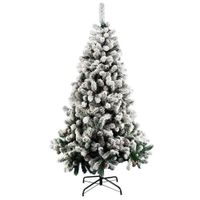 ARBOL NAVIDEÑO CON PIÑAS NEVADO 210CM EL TOQUE MÁGICO PARA TUS FIESTAS
