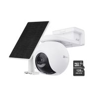 Cámara de seguridad Ezviz CB8 4K + Micro SD 128GB Audio Doble vía Batería Panel Solar