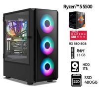 COMPUTADORA PC GAMER  RYZEN 5-5TH  -Ram16GB  -DISCO 1T  SSD 480GB  -RX 580 8GB