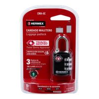 Candado maletero de combinación 27 mm seguridad TSA blíster Hermex - 46291