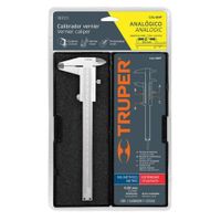 Calibrador pie de rey analógico 6 acero inox std y mm Truper - 14394