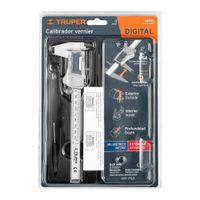 Calibrador vernier digital 6 acero inox std y mm Truper - 14388