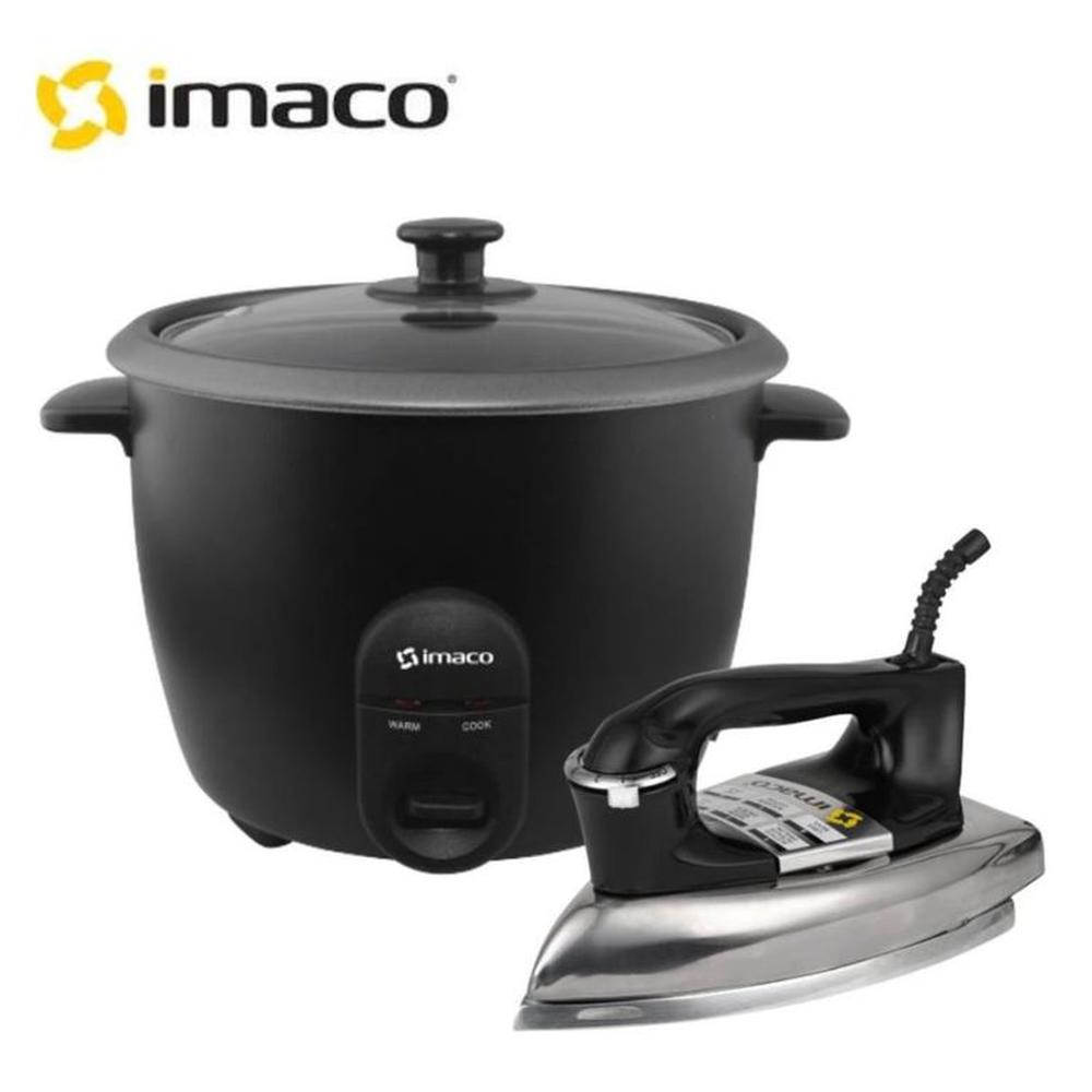 COMBO IMACO OLLA ARROCERA RC18N + PLANCHA CLASICA PESADA I1700