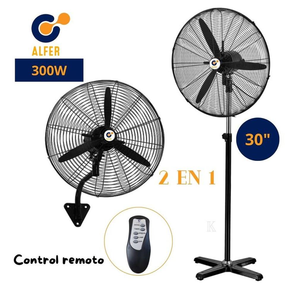 Ventilador Industrial 30"" Pulgadas 2 en 1 de 300W con Control Remoto
