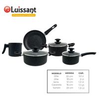 JUEGO DE OLLAS ULTRAGRANITO DE 8 PIEZAS LUISSANT