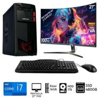 Computadora PC Intel Core i7 3.2ghz  Ram 16GB Disco 1TB  -SSD 480GB  -Monitor 27