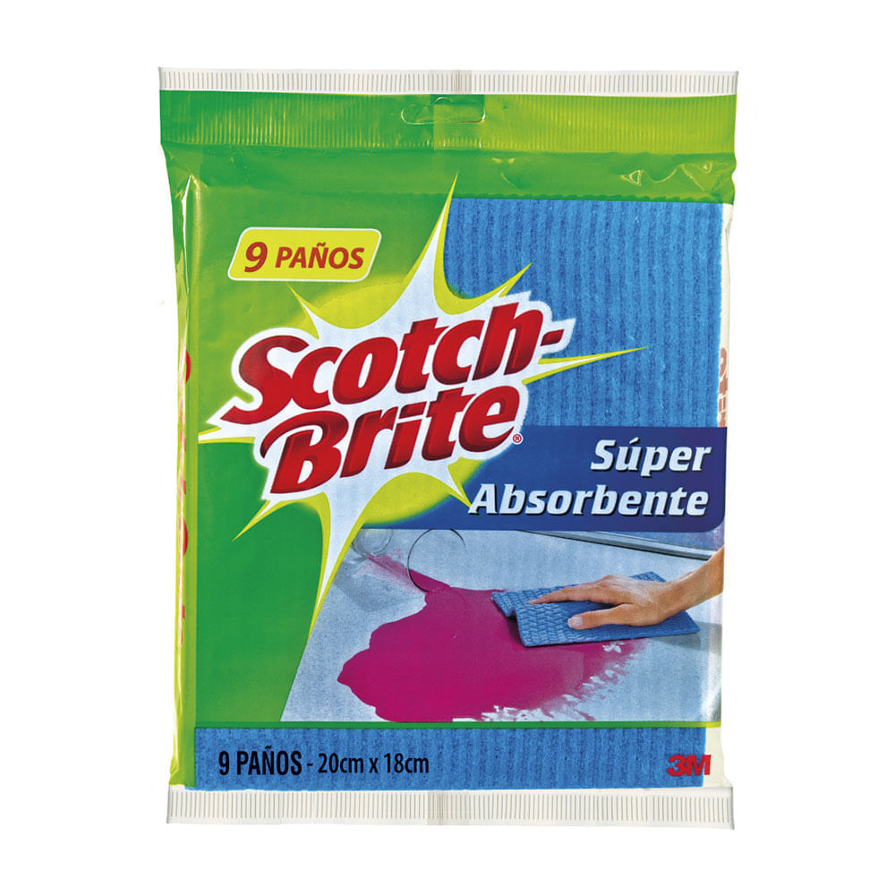 Paño Absorbente Scotch Brite x 9 Unidades