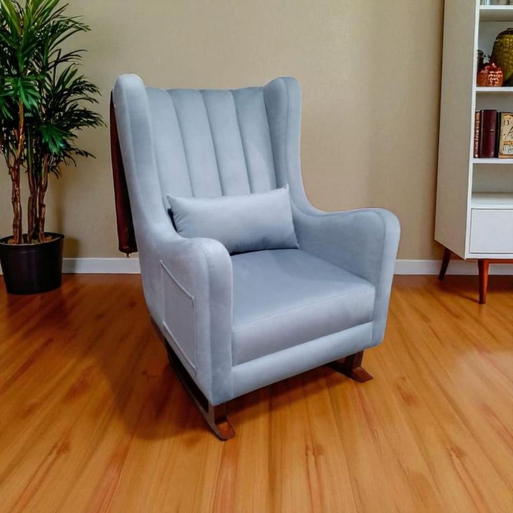 Butaca Mesedora mica - color plata - puff regalo