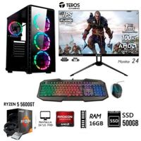 Computadora  PC GAMER RYZEN 5 5600GT  Ram 16GB   Disco  SSD 500GB  Monitor 24 FHD