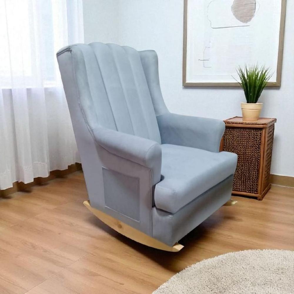 Butaca Mesedora rouse abanico - color plata - puff regalo