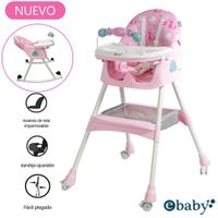 Silla de Comer Ebaby Asiento Reclinable DALI - Rosado