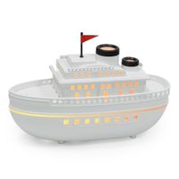 Difusor de Aroma Ultrasónico Barco 300ml con Luces LED y Temporizador Blanco