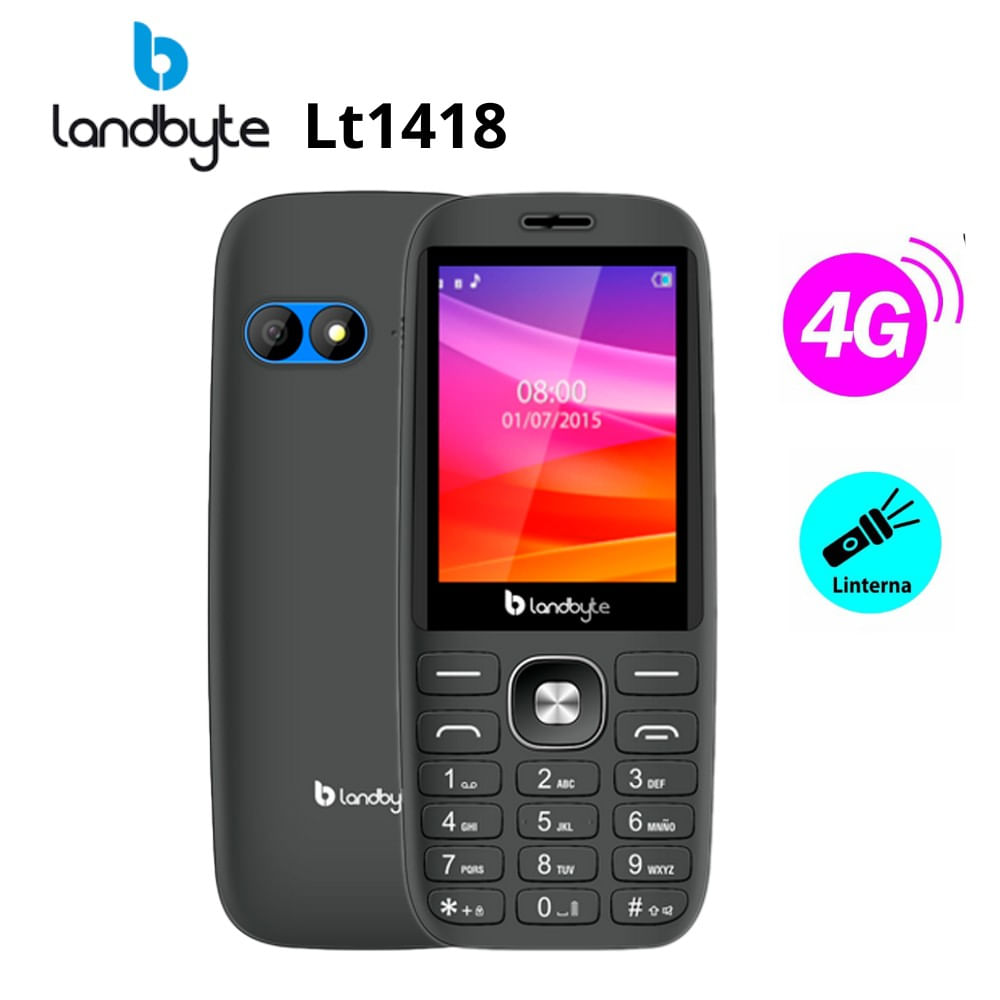 Celular   Landbyte Lt1418 4G, Pantalla de 2.8"",Bateria 1700 mAh, Radio FM