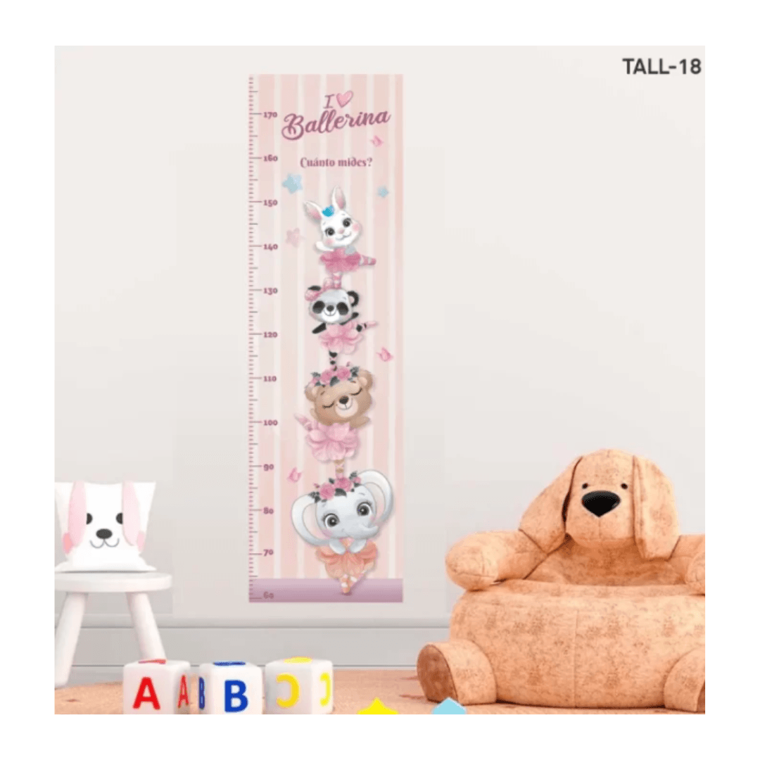 Pegatina Tallímetro Infantil Bailarinas