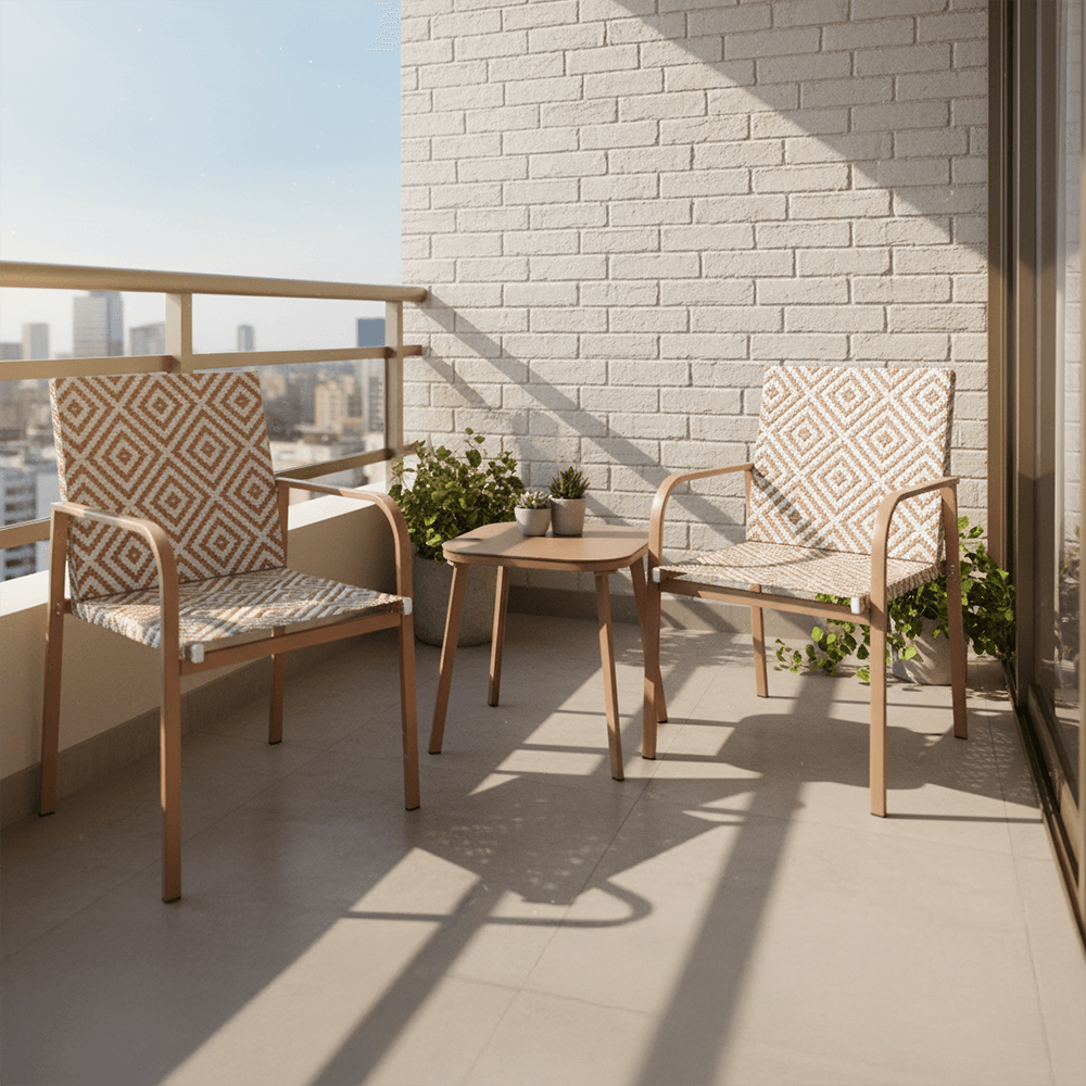 Juego de Terraza Balconero Paris Beige 2 Personas Orange