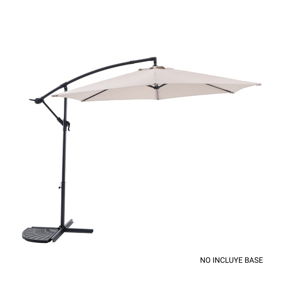 Sombrilla de Terraza Lateral Hexagonal 290cm Taupe Orange