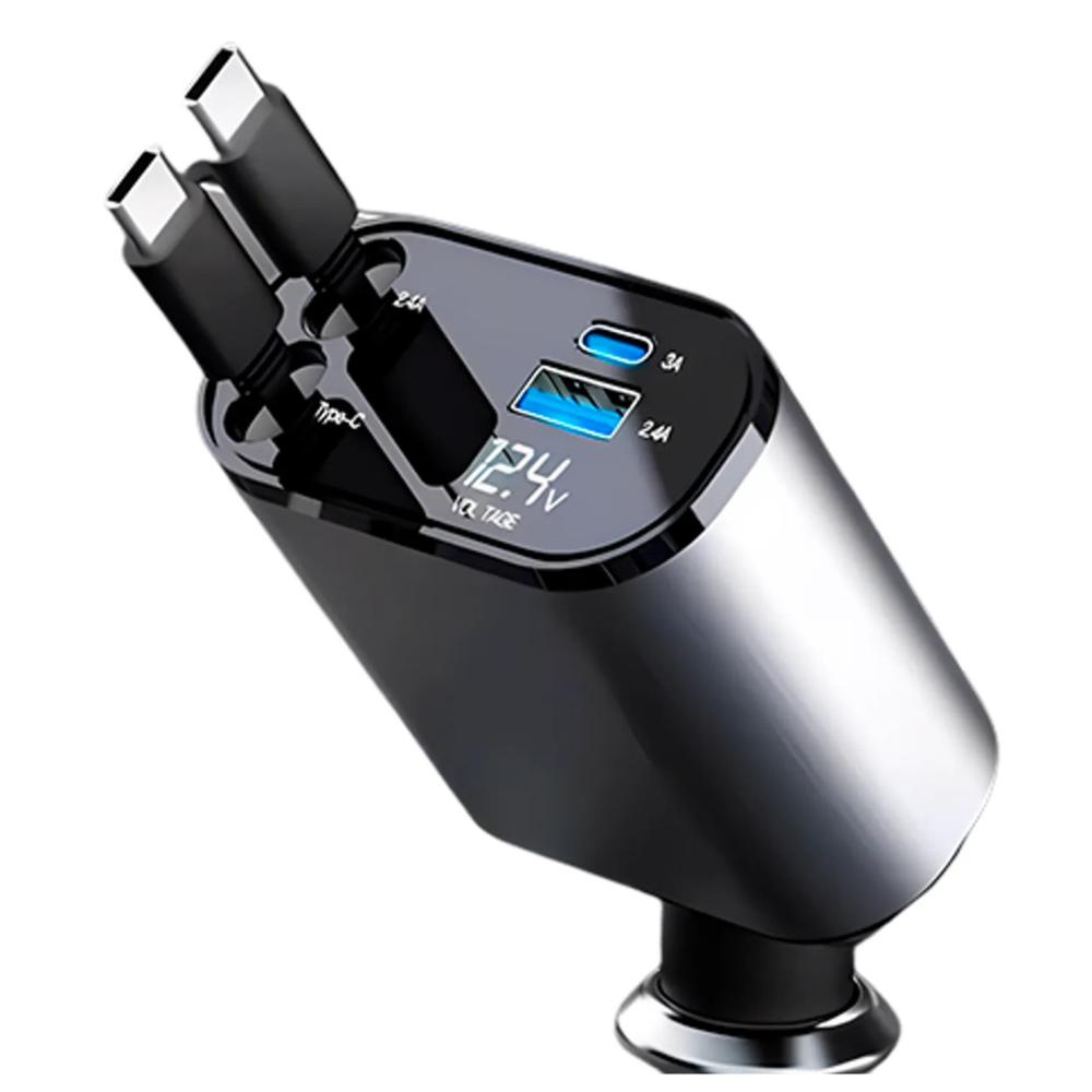 Cargador para Carro Auto 4 en 1 de 120V