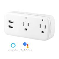 Enchufe Inteligente WiFi con 2 Tomacorrientes y 2 Puertos USB OX1021