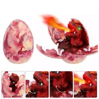 Huevo de Dinosaurio con Fuego Realista Rojo para Niños Bota Humo