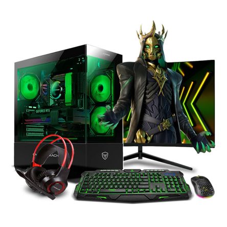 COMPUTADORA PC GAMER DRACO GREEN PLUS CORE I9 11900F 32GB 1TB 24 RTX3060 12GB MI PC LISTA MIPCLISTA