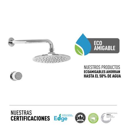 Llave de ducha con salida cromada Chaska Vainsa Llave de ducha con salida cromada Chaska Vainsa