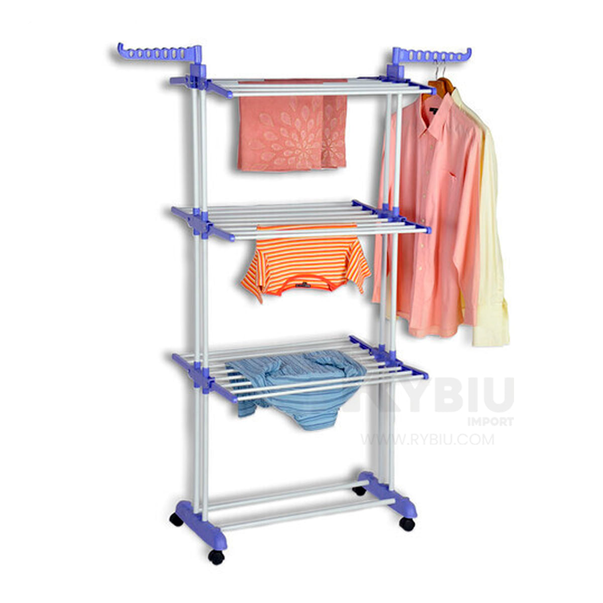 Organizador de Ropa 3 Niveles Cyan