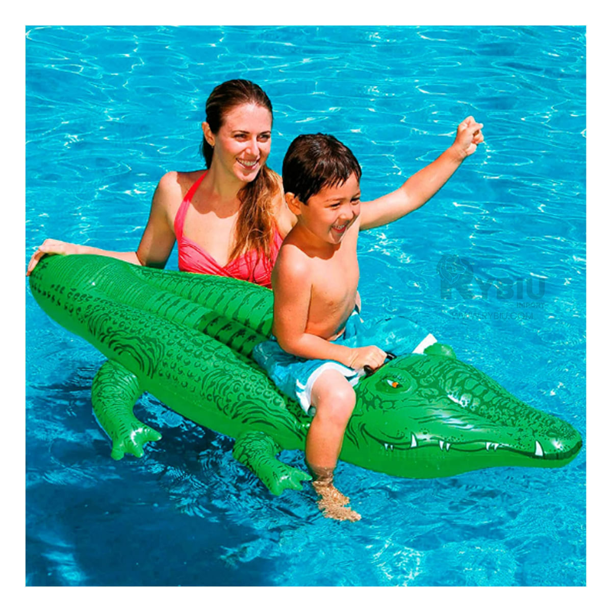 Flotador Ideal para Niños en Forma de Cocodrilo Verde